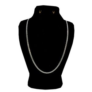 زنجیر نقره مردانه مدل دوبل کد 9.90
